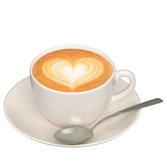 Fototapeta premium 3D rendering illustration of a Cappuccino Coffee Cup