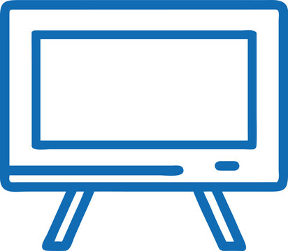 television icon for home entertainment and smart TV design