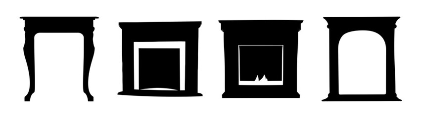 Minimalist black and white art display