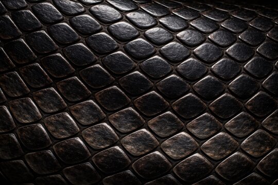Black Mamba Snake Skin Scales Seamless Pattern. Snake skin texture isolated. Close-up snake scales. Reptile skin snake pattern texture. Detailed snake skin close-up. Snake design texture.