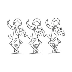Gidda Dance Icon. Vector Design