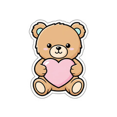 Fototapeta premium teddy bear with heart