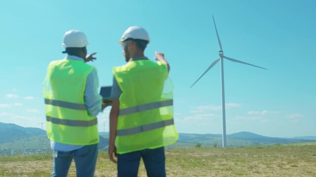 Engineers evaluate site, Collaborative team assesses wind turbine site for safety compliance and project viability