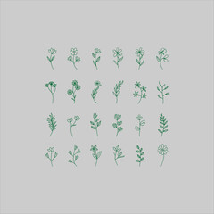 green floral background with flowers