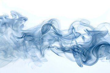 Fototapeta premium Intricate blue smoke plume expanding outward - atmospheric design for creative projects