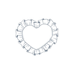 heart romantic frame vector illustration