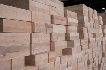 Cut wood with stacked clean texture