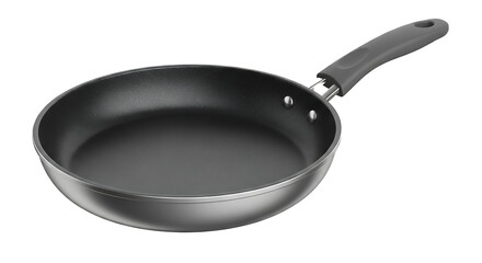 Obraz premium A sleek and modern frying pan on a black background