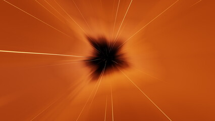dark vortex appears in the center of the scene. Lines shoot out from the vortex, creating a dynamic...