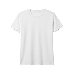 Naklejka premium Simple white t-shirt isolated on transparent background
