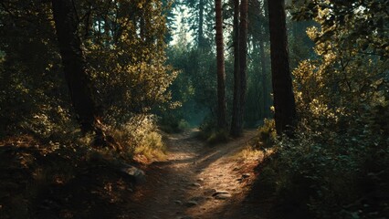 Obraz premium Path through a serene forest