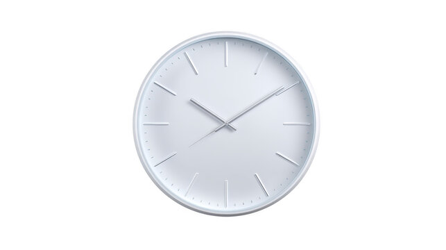 Minimalist wall clock transparency background modern design round shape silver hands simple style no numbers clean look timepiece home decor