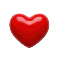 Fototapeta premium Bright red heart symbol isolated on transparent background