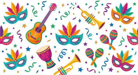 Goa Carnival Festival Decorative Vector Illustration