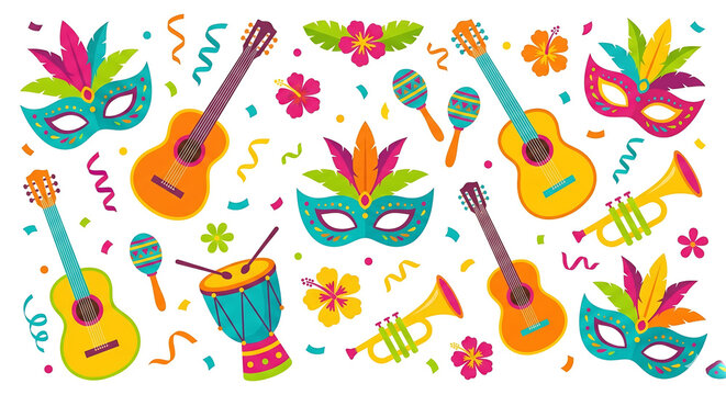 Goa Carnival Festival Decorative Vector Illustration