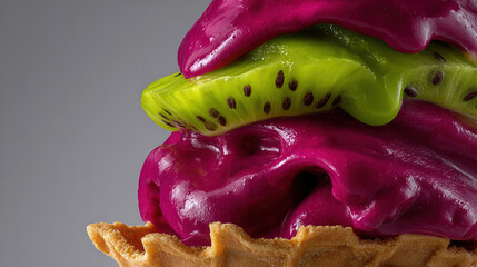 Fresh Pickles Sandwich on Toast with Vibrant Colors