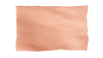 Obraz premium Soft beige fabric square with zigzag edges isolated on transparent background textile texture suitable for sewing crafts or design projects neutral color smooth surface