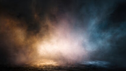 Eerie illuminated smoke background