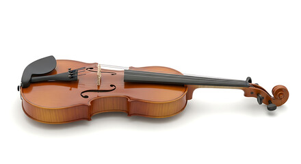 Violin on White Background &ndash; Musical Instrument