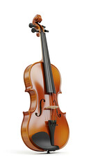 Fototapeta premium Violin on White Background – Musical Instrument
