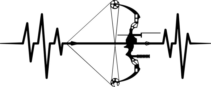 Heartbeat Archery Bow Hunting Svg 