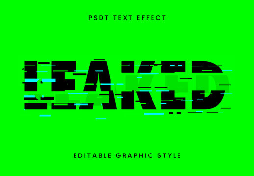 Motion Glitch Fragment Text Effect