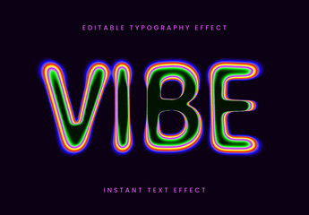 Colorful Psychedelic Flow Text Effect Trippy Neon Font