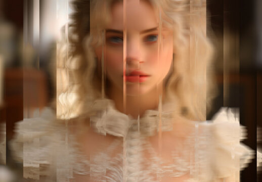 Beige And Brown Crystal Glass Refraction Photo Effect