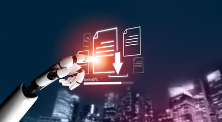 AI facilitates digital document downloading and data access with optimized transfer process, improving speed, security, and file management for various users Vouch