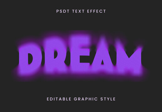 Purple Blurred Dreamy Text Effect Hazy Glow Font
