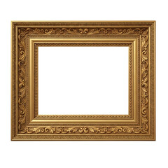 Fototapeta premium Golden ornate frame decorative art
