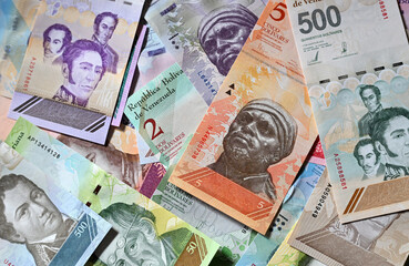current banknotes from the Republic of Venezuela