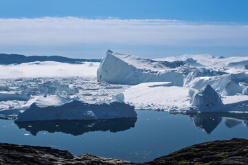 Huge Ice Floes at the Mouth of Ilulissat Icefjord, Greenland © Michel