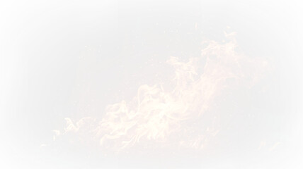 Bright flames mix with water creating steam on transparent background in a dynamic display