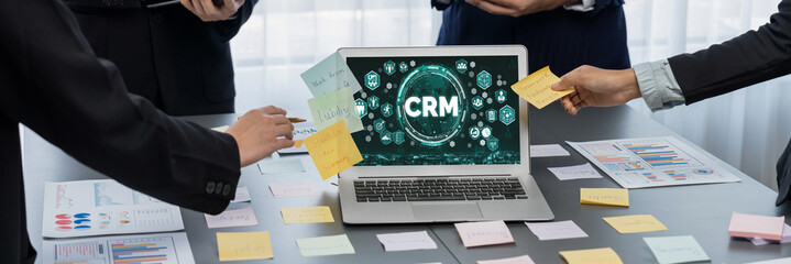 Customer relationship management system on brisk computer for CRM business and enterprise