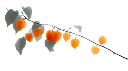 Ornamental Fruit Cluster on a Branching Vine