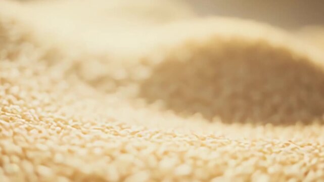 Raw oat grains presenting a natural and healthy ingredient, representing agricultural abundance, organic nutrition, and sustainable farming practices for food production