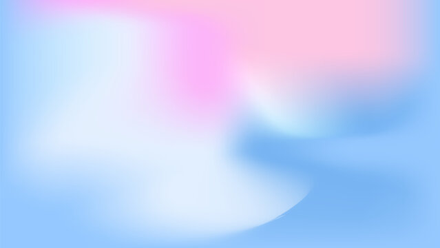 Abstract pastel gradient background with soft transitions of pink, blue and white tones. Minimal and airy design, suitable for banner, presentation slide, website header or phone wallpaper.