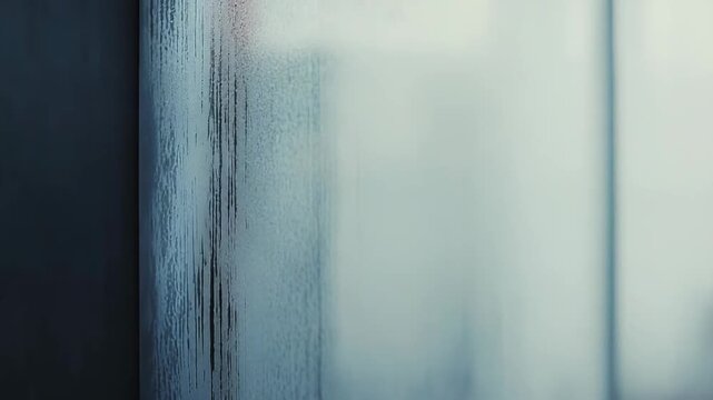 Textured wall interior reflecting light, creating a cool blue and gray gradient with depth and vertical line details, forming an abstract serene backdrop