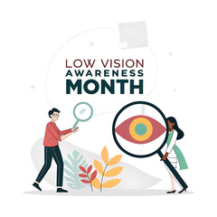 Low Vision Awareness Month Concept, Supporting People With Low Vision, Inclusive Design For Low Vision, Vision Impairment Awareness Campaign, Accessibility And Low Vision Support