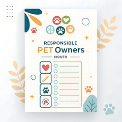 Responsible Pet Owners Month Celebration, Caring for Your Pets Month, Promote Pet Responsibility Month, Responsible Pet Care Awareness, Love and Care for Pets Month