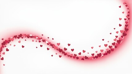 Swirling hearts in soft glow 