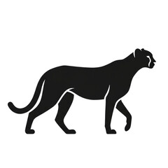 Fototapeta premium Black Panther Silhouette Walking Icon
