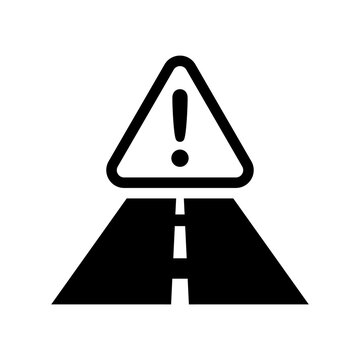 Road safety icon. Vector icon isolated on white background.