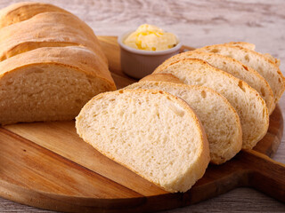 Homemade sourdough white bread