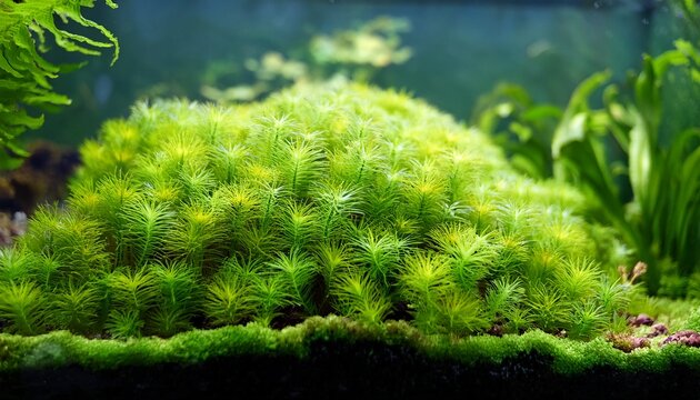 Vibrant Java Moss For Aquariums A Lush Vibrant Green Moss Ideal For Planted Aquariums