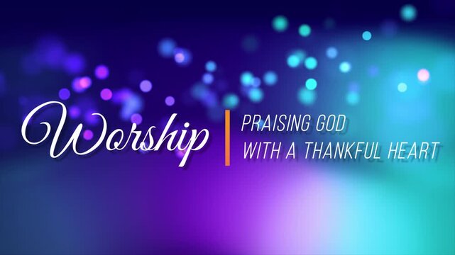Worship definition on blue
