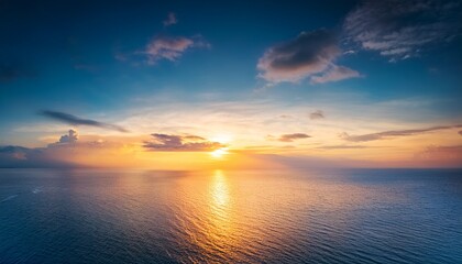 Obraz premium Abstract Sunrise Sky And Ocean Nature Background