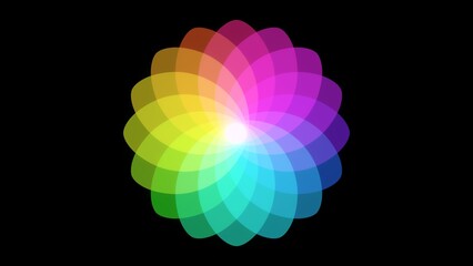 Newton Color Wheel Spinning with color theory Blending 2D illustration for optical illusion physics, chromatic spectrum theory or colorful motion graphics © Ricardo