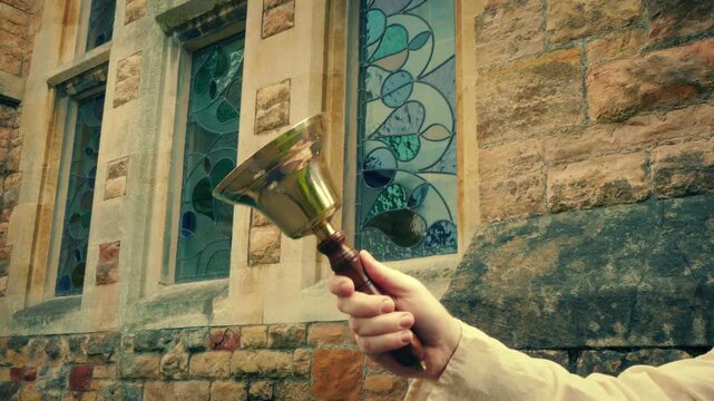 Historical Bell Ringing Outside Building 2 Shots